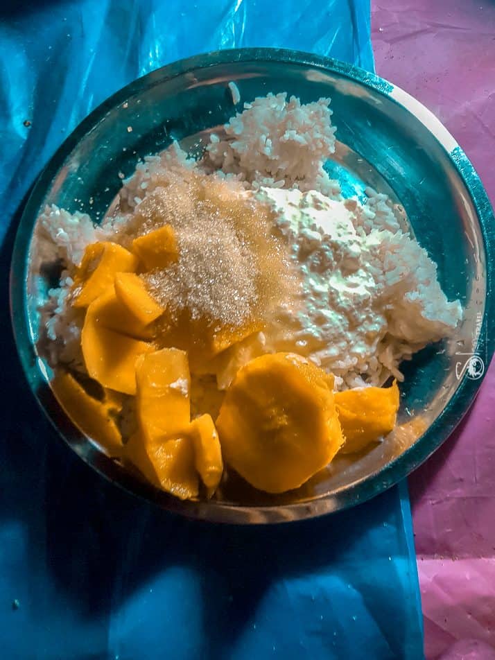 Mango, Curd and Rice with Sugar